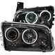 ANZO 2006-2010 Dodge Charger Projector Headlights w/ Halo Chrome (CCFL) - Burkken Auto Parts