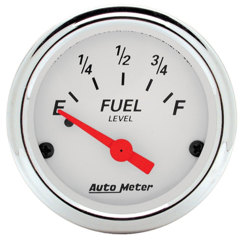 Autometer Arctic White 52mm 0E-90F Short Sweep Electronic Fuel Level Gauge - Burkken Auto Parts