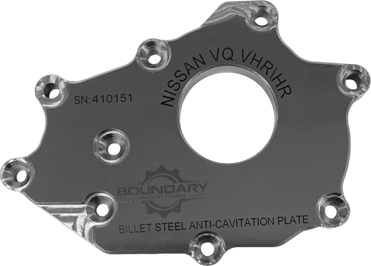 Boundary Nissan VQ DE 3.5L Steel Anti-Cavitation High Flow Billet Back Plate
