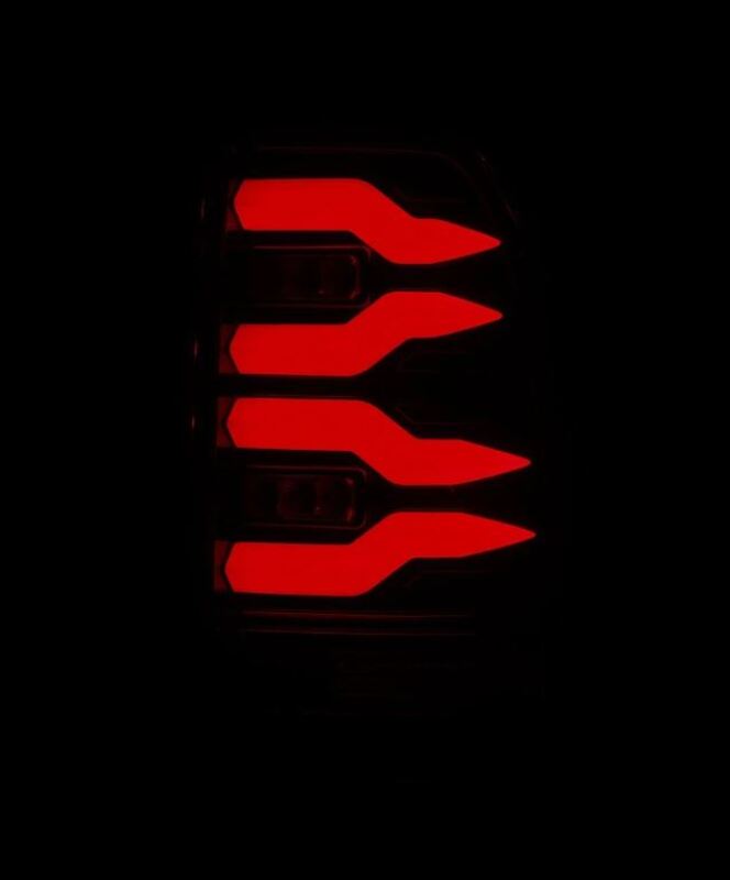 AlphaRex 97-03 Ford F150 / 99-16 Ford F250/F350/F450/F550 LUXX-Series LED Tail Lights - Black - Burkken Auto Parts