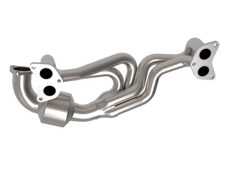 aFe Twisted Steel 304 Stainless Steel Header w/ Cat 13-19 Subaru Outback H4-2.4L - Burkken Auto Parts