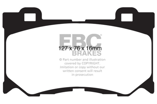 EBC 08-13 Infiniti FX50 5.0 Redstuff Front Brake Pads - Burkken Auto Parts