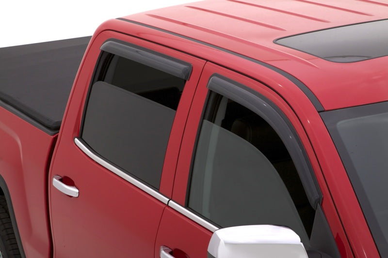 AVS 15-18 Chevy Silverado 2500 Crew Cab Ventvisor Outside Mount Window Deflectors 4pc - Smoke - Burkken Auto Parts