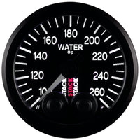 Autometer Stack Pro Control 52mm 100-260 deg F Water Temp Gauge - Black (1/8in NPTF Male) - Burkken Auto Parts
