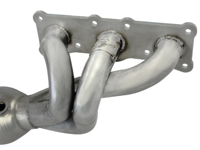 aFe 08-13 BMW 128i (E82/88) L6 3.0L Twisted Steel 304 Stainless Steel Long Tube Header w/ Cat - Burkken Auto Parts