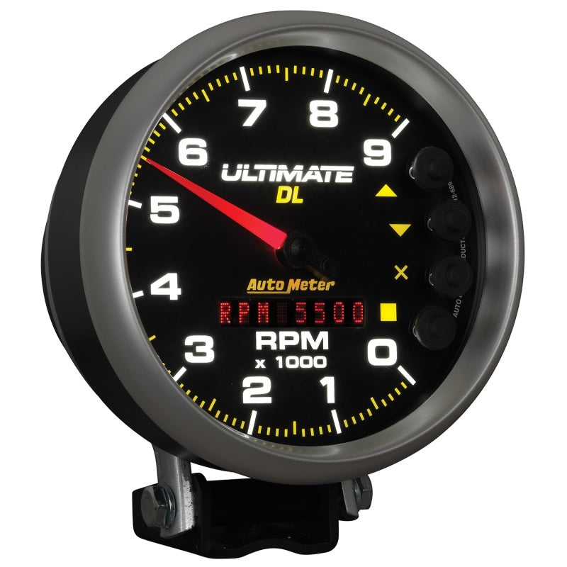 Autometer 5 inch Ultimate DL Playback Tachometer 9000 RPM - Black - Burkken Auto Parts