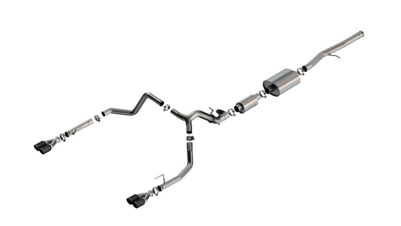Borla 2024 Chevy Silverado 1500 6.2L V8 S-Type Catback Exhaust w/ Simulator - CF Black Anodized - Burkken Auto Parts
