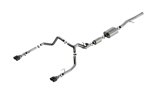 Borla 2024 Chevy Silverado 1500 6.2L V8 S-Type Catback Exhaust w/ Simulator - CF Black Anodized - Burkken Auto Parts