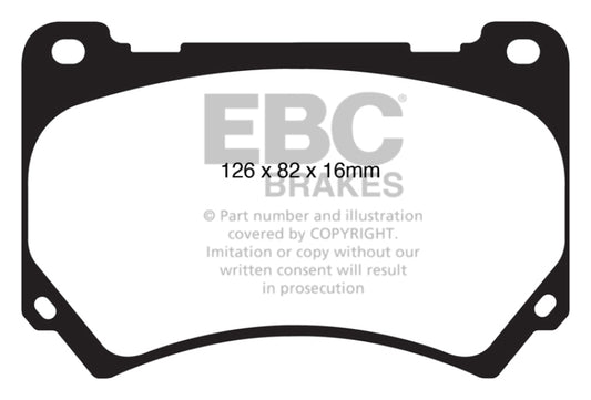 EBC 11+ Hyundai Equus 4.6 Redstuff Front Brake Pads - Burkken Auto Parts
