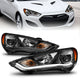 ANZO 2013-2015 Hyundai Genesis Projector Headlights w/ Plank Style Design Black (HID Compatible) - Burkken Auto Parts