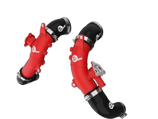 aFe 2022 Toyota Land Cruiser (J300) V6-3.5L (tt) BladeRunner 2.5in Aluminum Hot Charge Pipe - Red - Burkken Auto Parts