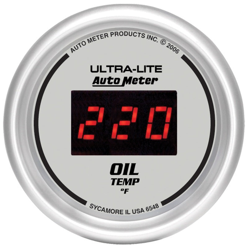 Autometer Ultra-Lite 52MM 0-340 Deg F Digital Oil Temperature - Burkken Auto Parts