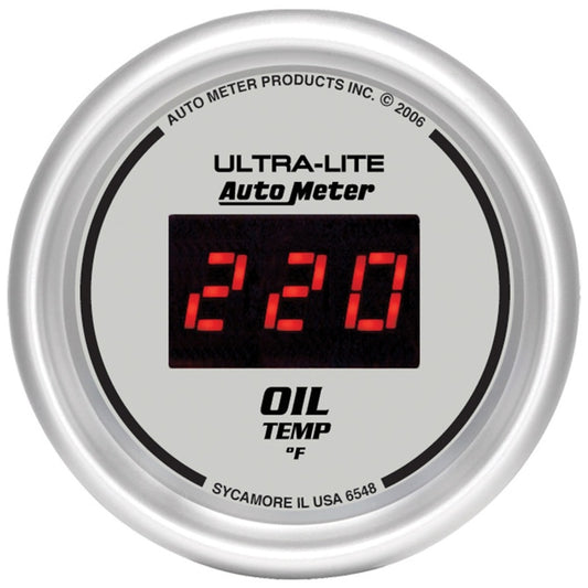 Autometer Ultra-Lite 52MM 0-340 Deg F Digital Oil Temperature - Burkken Auto Parts