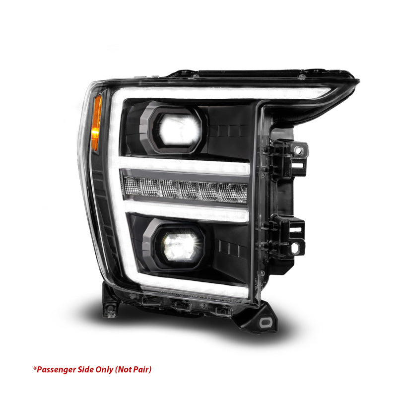 ANZO 21-23 Ford F150 LED Projector Headlight w/Switchback+Sequential - Black (Passenger Side Only) - Burkken Auto Parts