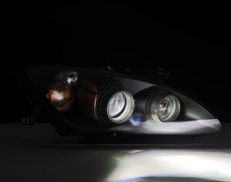 AlphaRex 99-09 Honda S2000 LUXX-Series Projector LED Headlights - Black - Burkken Auto Parts
