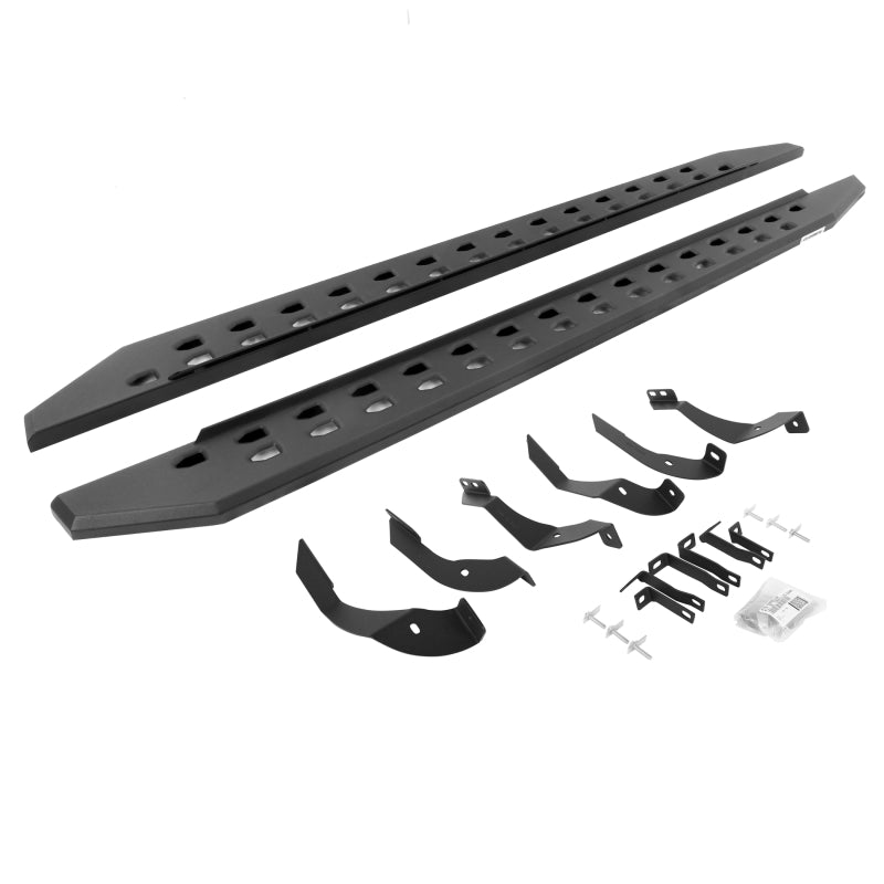 Go Rhino 15-19 GMC Sierra 2500/3500HD CC 4DR Dsl RB20 Slim Running Boards Kit(w/Brackets) - Tex. Blk