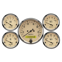 Autometer Antique Beige 5-Gauge Kit 3-1/8in Electrical Speedometer 190KPH - Burkken Auto Parts
