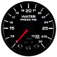 Autometer Spek-Pro - Nascar 2-1/16in Water Press 0- 30 psi Bfb - Burkken Auto Parts
