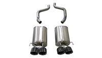 Corsa 2005-2007 Chevrolet Corvette (C6) 6.0L/6.2L Black Sport Axle-Back Exhaust w/4.5in Tips - Burkken Auto Parts