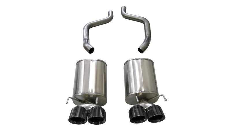 Corsa 2005-2007 Chevrolet Corvette (C6) 6.0L/6.2L Black Xtreme Axle-Back Exhaust w/4.5in Tips - Burkken Auto Parts