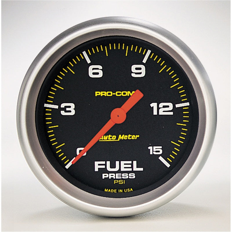 Autometer Pro-Comp Digital Stepper Motor 2-5/8in 0-15 PSI Fuel Pressure Gauge - Burkken Auto Parts