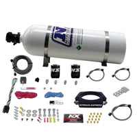 Nitrous Express GM LS 90mm Nitrous Plate Kit (50-400HP) w/15lb Bottle - Burkken Auto Parts