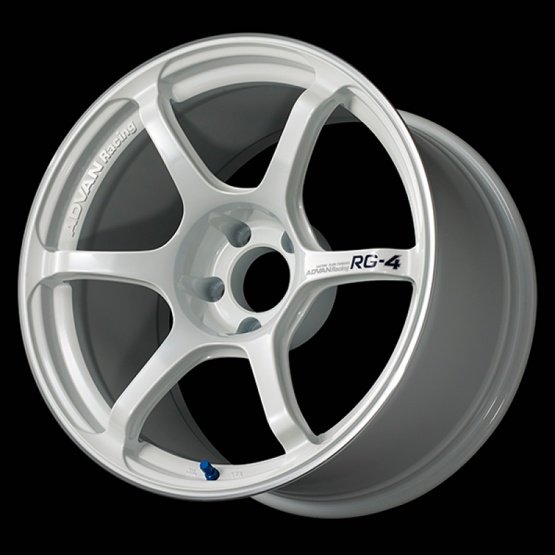 Advan RG-4 17x8.5 / +45 Offset / 5x114.3 / 73mm Bore / Racing White Metallic and Ring - Burkken Auto Parts
