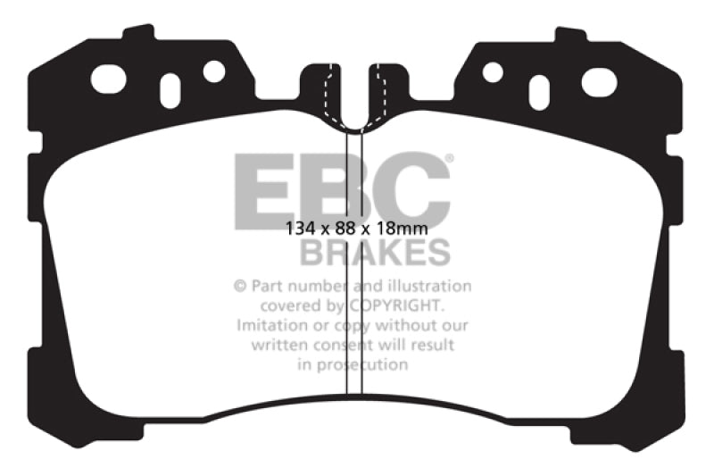 EBC 07+ Lexus LS460 4.6 Redstuff Front Brake Pads - Burkken Auto Parts