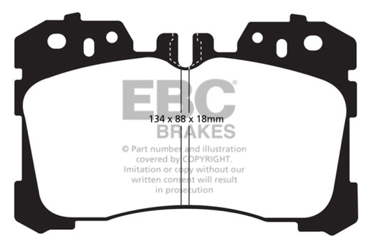 EBC 07+ Lexus LS460 4.6 Redstuff Front Brake Pads - Burkken Auto Parts