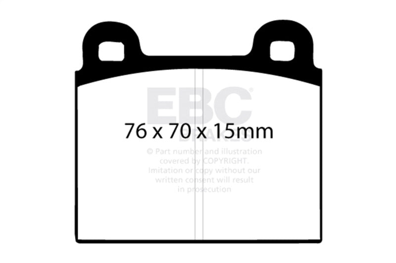 EBC 68-72 Alfa Romeo 1750 1.75 Greenstuff Front Brake Pads - Burkken Auto Parts