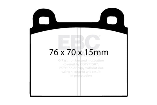 EBC 69-75 Ferrari 246 Dino 2.4 Yellowstuff Front Brake Pads