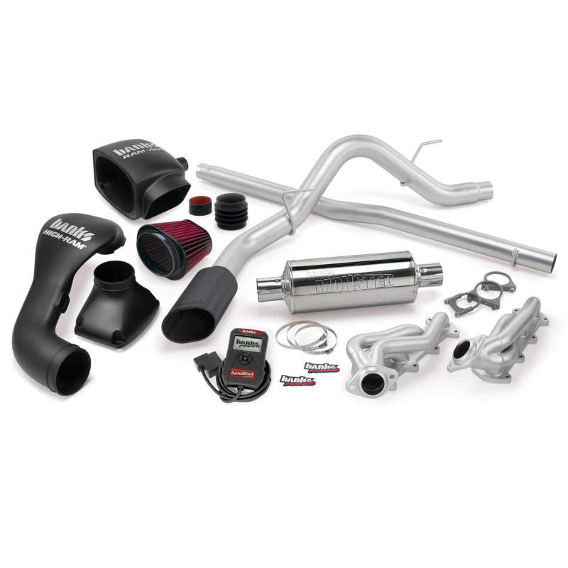 Banks Power 04-08 Ford 5.4L F-150 SCLB/ECMB PowerPack System - SS Single Exhaust w/ Black Tip - Burkken Auto Parts