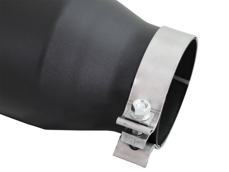 aFe Diesel Exhaust Tip Bolt On Black 4in Inlex x 6in Outlet x 12in - Burkken Auto Parts