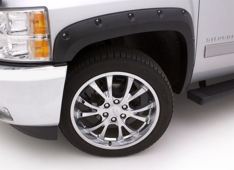 Lund 07-13 Chevy Silverado 1500 RX-Rivet Textured Elite Series Fender Flares - Black (4 Pc.) - Burkken Auto Parts