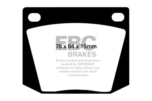 EBC 63-69 Ac Cobra 4.7 Redstuff Front Brake Pads - Burkken Auto Parts