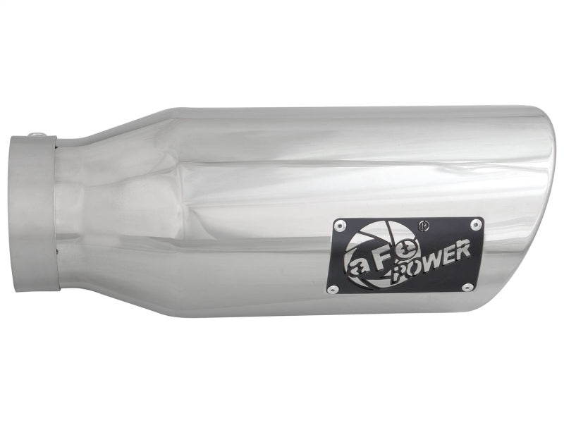 aFe Diesel Exhaust Tip Bolt On Polished 4in Inlet x 6in Outlet x 15in Long - Burkken Auto Parts