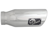 aFe MACH Force-XP 304 SS Single Wall Polished Exhaust Tip Pair 4in Inlet x 6in Outlet x 15in L - Burkken Auto Parts