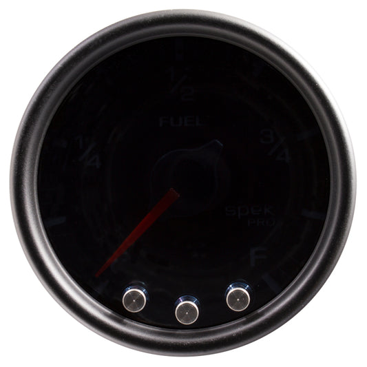 Autometer Spek-Pro Gauge Fuel Level 2 1/16in 0-270 Programmable Blk/Smoke/Blk - Burkken Auto Parts
