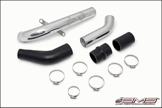 AMS Performance 08-15 Mitsubishi EVO X Upper I/C Pipe - Black Powder Coat - Burkken Auto Parts