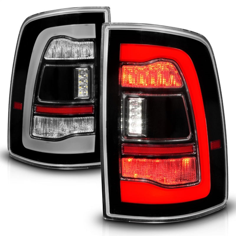 ANZO 09-18 Dodge Ram 1500 Sequential LED Taillights Black - Burkken Auto Parts