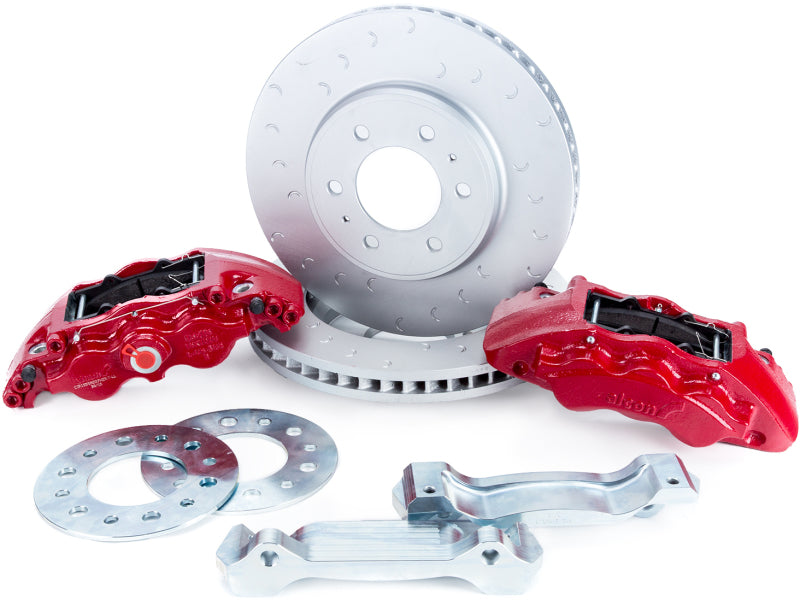 Alcon 09-20 F-150/Raptor Gen1-2 347x36mm Rotors 6-Piston Red Front Brake Kit Requires alcAC011507NAN - Burkken Auto Parts