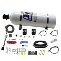 Nitrous Express GM LS 90mm Nitrous Plate Kit (50-400HP) w/15lb Bottle - Burkken Auto Parts