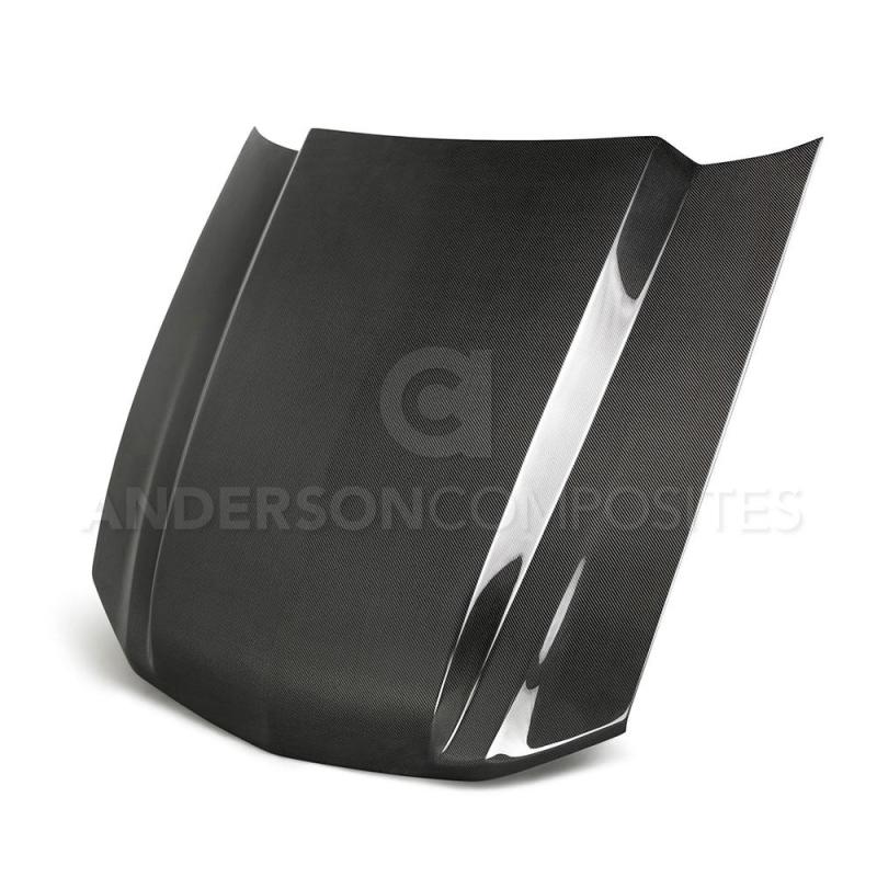 Anderson Composites 10-12 Ford Mustang Type-CJ 3in Carbon Fiber Cowl Hood - Burkken Auto Parts