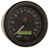 Autometer Stack Instruments 88MM 0-160 MPH / 260 KM/H Programmable Speedometer - Black - Burkken Auto Parts