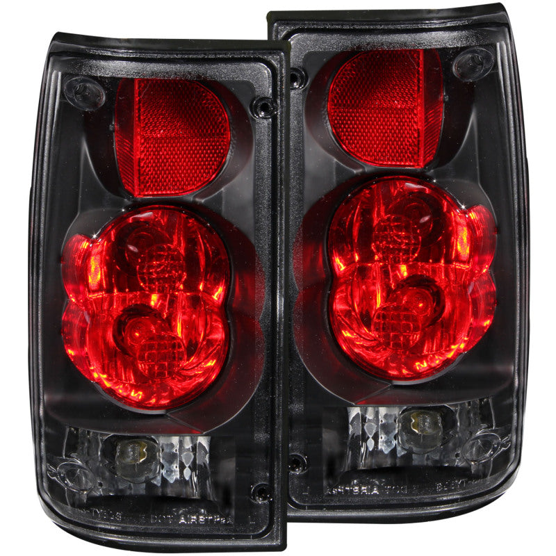 ANZO 1989-1995 Toyota Pickup Taillights Black - Burkken Auto Parts