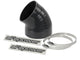 aFe Magnum FORCE CAI Univ. Silicone (4.125in to 3.5in ID / 49 Deg.) Elbow Reducing Coupler - Black - Burkken Auto Parts