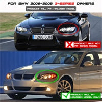 Spyder BMW E90 3-Series 06-08 (4 dr) Proj LED Halo Amber Reflctr Rplc Bulb Smke PRO-YD-BMWE9005-AM-S - Burkken Auto Parts