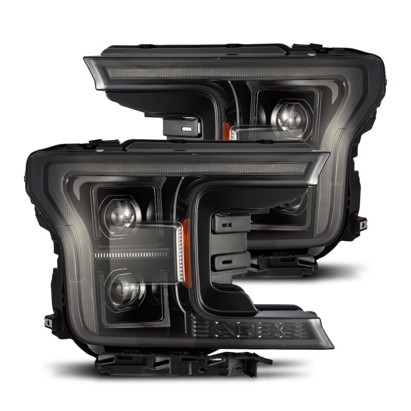 AlphaRex 18-20 Ford F150 PRO-Series Headlight Alpha Black w/ Seq Signal & DRL - Burkken Auto Parts