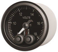 Autometer Stack 52mm 8-18V Pro-Control Battery Voltage Gauge -Black - Burkken Auto Parts