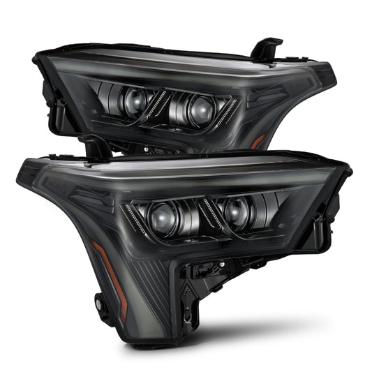 AlphaRex 22-23 Toyota Tundra LUXX-Series Headlights Alpha-Blk w/White DRL - Req 810029 OR 810030 - Burkken Auto Parts